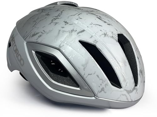 ARTOROO Adult Road Bike Helmet for Men Women, Lightweight Mountain Road Bicycle Cycling Helmet Adjustable for Mens (Silvery White)