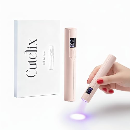 Tragbarer UV-Nageltrockner 3W für Gelnägel, USB Wiederaufladbares Mini Aushärtungsgerät mit Countdown-Anzeige, 365+405nm UV/LED-Technologie (Rosa)