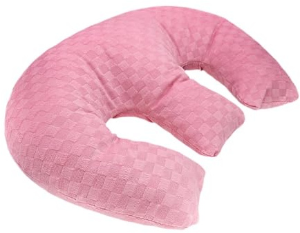 perfk Breast Pillow SPA Massage Chest Cushion Portable Soft Body Relaxing Chest Pad Breast Support Pillow for Travel Spas Home, Pink