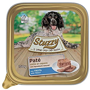 Stuzzy, Cibo Umido per Cani Adulti al Gusto Manzo, Paté e Carni in Pezzi - Totale 3,3Kg (22 Vaschette da 150G)