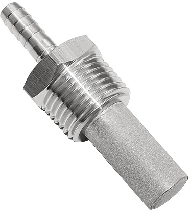 Joywayus Aeration Stone 0.5 Micron Stainless Steel Home Brew Diffusion Stone 1/2 NPT Carbonation Stone 1/4 Barb