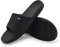 HEVA Shower Slide Open Toe Sandals Mens Bathroom Slippers Beach Indoor House Shoes（6.5UK 40EU,Black）