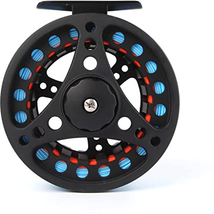 AnglerDream 1 2 3 4 5 6 7 8WT Fly Reel with Line Combo Large Arbor Aluminum Fly Fishing Reels (Black reel with Sky Blue Fly Line, 7/8WT Reel&Line)