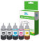 InkJello Ink Bottle Refill For Printer, Compatible With ET-2710 ET-2711ET-2712 ET-2714 ET-2715 ET-2720 ET-2726 ET-4700 104 (Black/Cyan/Magenta/Yellow, 5-Pack)