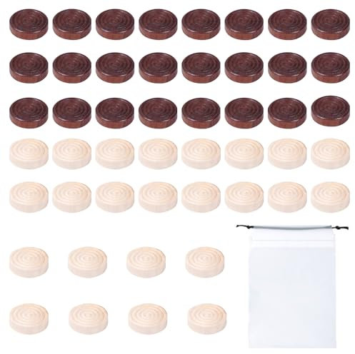 48 Schachfiguren, Backgammon-brettspiel, Pädagogisches Dame-Spiel, Runde Schachfiguren Aus Holz, Internationale Dame-schachfiguren, Universelles Schachfiguren-zubehör,