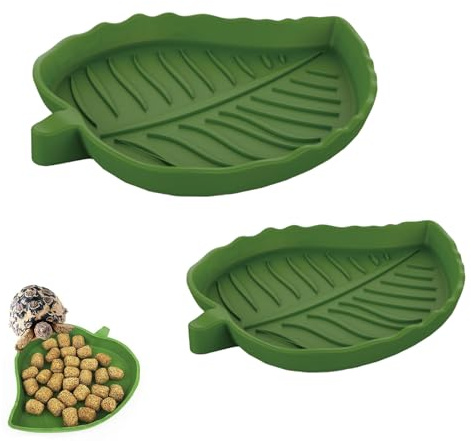 ZEACCT 2 Pezzi Ciotola per Acqua per Cibo Rettile, Piatto Alimentazione Tartaruga, Cibo Mangiatoia Tartaruga, Piatto Cibo Tartarughe, per Tartaruga Serpente Mais Gattonare Animali Bere e Mangiare