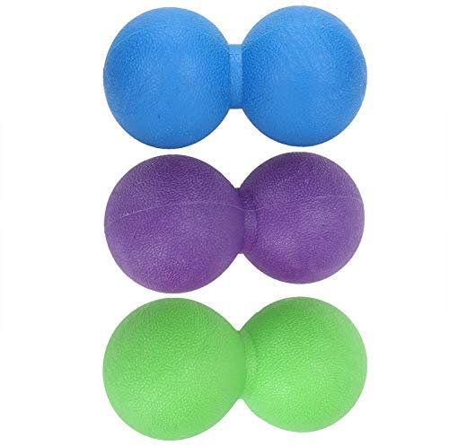 ANKROYU ANKROU Erdnuss Massage Ballroller, Ballstretcher, Tiefengewebe Massagewerkzeug, Doppelter Lacrosse Ball, Akupunkt Myofaszial, Manuelles Massagegerät Ausrüstungs Werkzeugset(B)