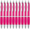 ZENSCRIBE® Ergonomische Kugelschreiber 10 Stück, Premium Kugelschreiber Set Hochwertig, Rutschfester Kulli für einfaches & weiches Schreiben, Blauschreibender Kugelschreiber Pink