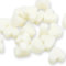 Florex Schafmilchseife mini mini Herz Classic Weiß 100 Stück im Organzasäckchen Seife Gastgeschenk Gastgeschenk Hochzeit Taufe Kommunion