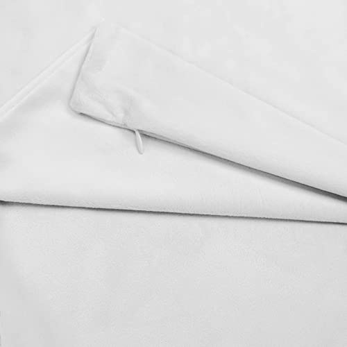 TAOSON White Velvet V Shape Pillow Cover - Boomerang Triangular Cushion Case with Envelope Closure, Soft Luxury Decorative Throw Pillow for Bed & Sofa (Insert Not Included)
