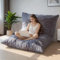 MAXYOYO Riesiges Sitzsack-Bett – quadratischer Sitzsack-Stuhl – großes Sofa mit Plüschbezug und Flauschiger Füllung für Erwachsene Paare Gäste (Holzkohle, 135x190cm)