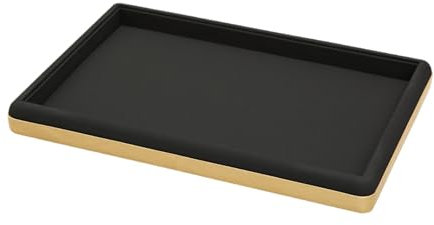Amagogo Jewelry Display Tray Organizer, Flat Pendant Tray, Empty Microfiber Jewelry Tray, Jewelry Holder for Showcase, Vendors, Black