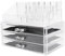 STOBOK Platzsparender Make-up-behälter Aus Acryl Mehrschichtige Schubladenbox Kosmetik-Organizer Schreibtisch-aufbewahrung Langlebiges Design