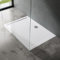 doporro Piatto Doccia con Piletta 100x120x4cm, Piatto Doccia Faro2W in Acrilico incl. Piletta di Scarico (AL01), Forma: Rettangolare, Bianco