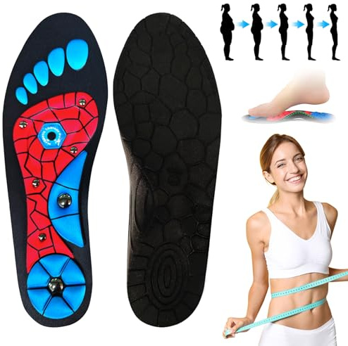 Solette Magnetiche, Solette per Digitopressione, Solette Ortopediche Massaggio, Solette per Agopressione Magnetiche, Riflessologia Agopressione Solette, Ridurre La Pressione del Piede (M（40-43）)