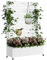 Fioriera da Esterno in Metallo con Griglia, 185x119cm Aiuola Rialzata in Metallo da Esterno con Traliccio per Balcone Piante Rampicanti Fioriera da Esterno Indipendente per Terrazzo, Balcone Giardino