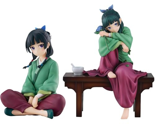 Zhongkaihua 3 pezzi Figura di Maomao, Maomao in posizione seduta, figura d'azione di ragazza anime, modello in PVC da 9/12 cm, decorazione per la casa, l'auto, la scrivania, ornamento, regalo di