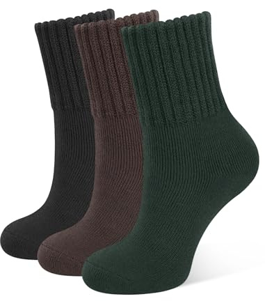 CLOSEMATE 3 Paires Chaussettes Chaudes Femme 35-38 39-42 d'Hiver Thermiques en Coton et Acrylique Anti-froid Ultra-Chaud Épaisses Respirantes Multicolores pour Maison Travail Voyage Quotidien