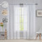 Home Brilliant Window Treatment 84 Inch Drop Set of 2 for Privacy Protected, Net Curtains White Sheer Curtains Drapes for Party, 84 inches Drop