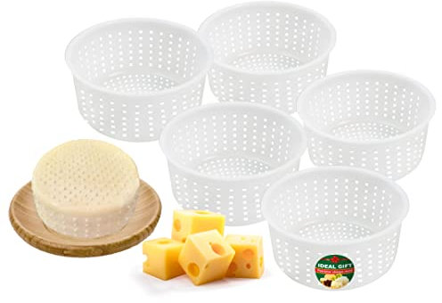 Lot de 5 moules à fromage, passoire à fromage, 0,75 l
