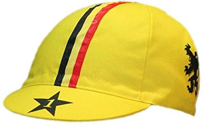Primo Leone Delle Fiandre Lion of Flanders Vlaanderen Casquette de vélo Jaune, jaune, taille unique