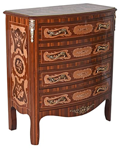 Palazzo Bar067 Commode de chevet, style ancien, avec marqueterie en bois