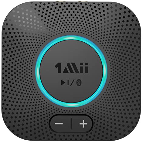 1Mii B06S Recepteur Bluetooth 5.2 pour Système de Streaming Musical, Adaptateur Audio sans Fil Hi-FI pour Recepteur Stéréo avec aptX HD aptX à Faible Latence, Recepteur avec Contrôle du Volume