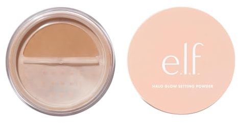 e.l.f. Halo Glow Soft Focus Setting Powder, Silky & Creates Soft Glow without Shine, Smooths Pores & Lines, Vegan & Cruelty-Free, Medium Beige