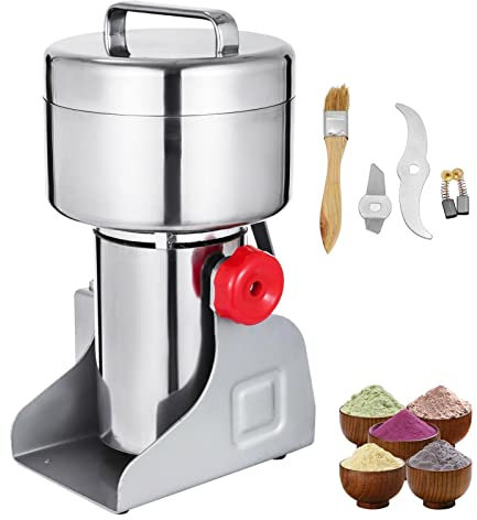 1000g Molino eléctrico de granos de cereales 2800W 25000r / Min Molinillo de linaza Nuez moscada Molinillo de nueces de acero inoxidable Moler Hierbas Plantas medicinales Especias Cereales y frijoles