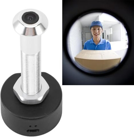 Caméra Judas de Porte, Caméra à Trou Oculaire de Porte WiFi HD 1080P avec Objectif Grand Angle de 150Degrés, Caméra IP à Trou Oculaire (Silver)
