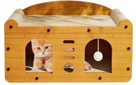 Cama Con Tabla Para Rascar Para Gatos, Rascador De Cama Para Gatos De Cartón, Tabla Para Rascar Para Gatos Grande Y Resistente Al Desgaste Cama Con Almohadilla Para Rascar Para Gatos Tabla Para Rascar