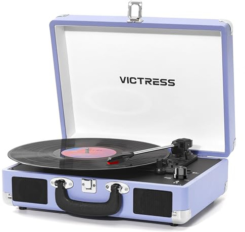 VICTRESS skivspelare lila
