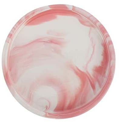 SHERCHPRY 1pezzo Piatto in Ceramica Stile Scandinavo Antiscivolo Per Gioielli e Bagno Vassoio Multifunzione Marmorizzato Colore Rosa Organizer Per Gioielli e Accessori Da Cucina