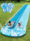 JOYIN 32,5ft/990.6cm Wasserrutsche und 2 aufblasbare Boards, extra Lange Doppel-Garten-Wasserrutsche mit Sprinkler für Kinder und Erwachsene, Sommer-Wasserspielzeug für den Garten, Blau, Hellblau