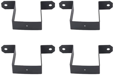 Zerodis Accessori per Recinzioni da Giardino Acciaio in Acciaio Carbone Punta a Tubo Quadrato Ad Alta Resistenza e Resistenza Recinzione Post Staffa Robusta Supporto Ad Fissaggio Pesante Staffe del