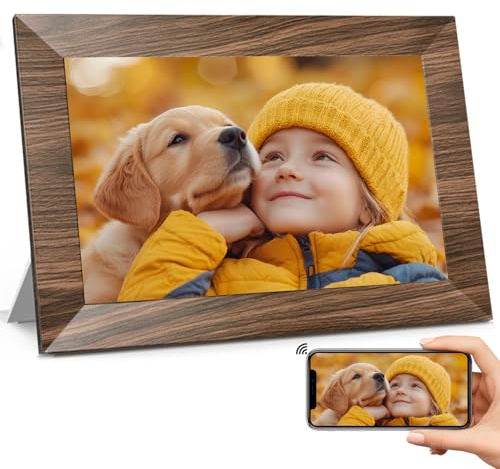 BWJBSW Digital Photo Frame 10 Inch, WiFi Digital Picture Frame Built in 32GB Memory, Electronic Frame with IPS Touchscreen, Auto-Rotate