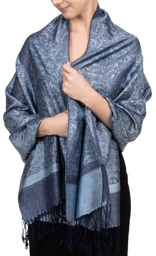 Achillea Damen Achi-tt-001 Pashmina-Schal, stahlblau, 72 L x 28 W