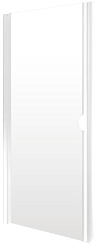 Schulte porte douche pivotante niche 90 x 180 blanc réversible verre 5mm