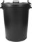 HomeXpress 110L Extra Large Black Plastic Dustbin with Clip On Locking Lid Heavy Duty Garden Storage Unit Bin - for Rubbish Waste Animal Feed etc. (110 Litre)