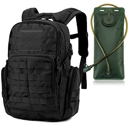 Mardingtop 25L Rucksack & 2.5L Trinkblase für Taktischer Militärischer Outdoor Wandern Camping Trekking Ausrüstung Assault Backpack mit MOLLE-System