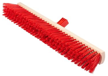 ToM PaR Balai de Rue Industriel Large | Balayette Avec Support de Manche Plastique | Sans Manche | Pour Intérieur, Jardin, Terrasse, Garage | 60 cm