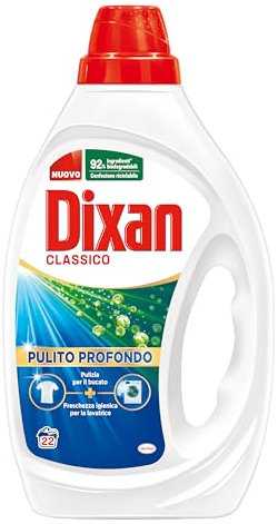 Dixan Liquido Color Detersivo Lavatrice (22 Lavaggi), Detersivo liquido lavatrice per colori vivaci, pulizia profonda del bucato e freschezza igienica per la lavatrice, Rimuove le macchie da 20°C