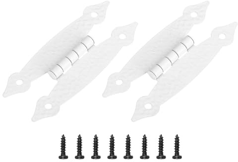 QUARKZMAN 2pz Cerniera a H Cerniera Piatta Metallo Cerniera per Porta Armadio Cerniera per Montaggio a Incasso Viti per Porta Armadio, 3.5x1.5 Pollici Bronzo Rosso