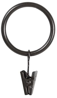 Kenney – Curtain Rings, Durable Black Metal Rings with Smooth Glide, Fits 1–1-1/4 Diameter Curtain Rods, Oil Rubbed Bronze, 14-Pack