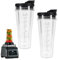 for Ninja Blender Cups, 2pcs Blender Cup with Lids, Blender Replacement Parts for Ninja Blender BN750UK BN800UK BN495UK CB350UK CB150UK CB100UK