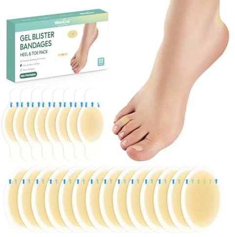 Bende idrocolloidali per alluce valgo, cerotti idrocolloidali – Welnove 22 ct gel Bende per piedi e tallone, prevenzione e recupero delle vesciche – Confezione assortita