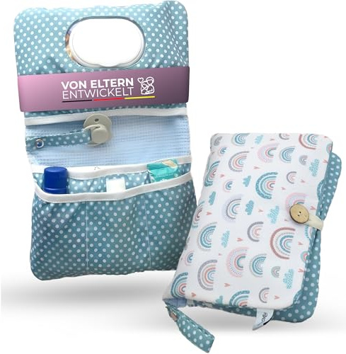 ShiciMici® kleine Windeltasche für unterwegs | Wickeltisch Organizer | Wickeltasche Organizer | Baby Wickelorganizer mit viel Platz für Mamas und Papas | praktische Kinderwagentasche