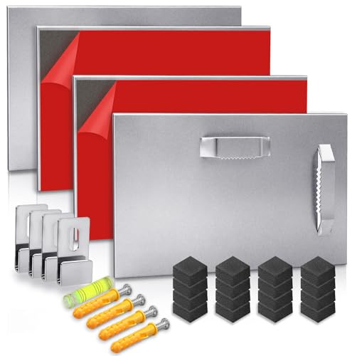 SRunDe 4 Pièces Supports de Fixations pour Photos 20x10CM portante 8KG | Capacité Crochet Autocollant pour Cadre Peintures Certificats Miroirs Panneaux Aluminium-Plastique Panneaux Décoratifs
