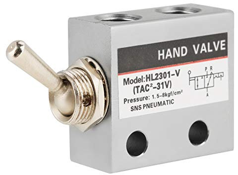 Air Toggle Switch, Pheumatic Mechanical Valve Mechanical Valve HL2301 3 Position 2 Port Toggle Switch Pneumatic Mechanical Valve