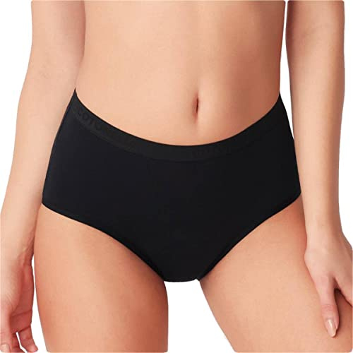 Cotonella 1 Period Panties ADB63 Coulotte da Ciclo Mestruale Flusso Abbondante. Mutande Assorbenti Mestruali - Lavabile - Periodico - Incontinenza - Mestruazioni - Donna Intimo Protettive Nero 5/XL